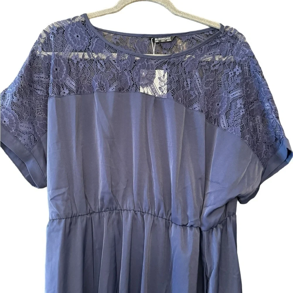 Bloomchic Lace Shoulder Cap Sleeved Dress 12